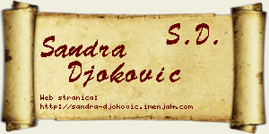 Sandra Đoković vizit kartica